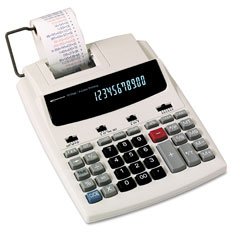 16000 Desktop Calculator, 12-Digit Fluorescent, Two-Color Printing, Black/Red, IVR16000