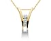0.46CTW Diamond Three Stone Ladder Pendant in 14k Yellow Gold