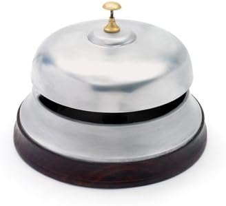 Home Decor, Deck Hand Bell Dimensions: 9" H X 11.5" Dia. Material: Wood, Nickel and Brass Finish: Polished