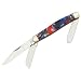Hen & Rooster Knives 413STAR Stockman Pocket Knife with Star Spangled Banner Corelon Handles