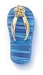 14k Blue Opal Flip-Flop Pendant - JewelryWeb
