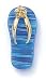 14k Blue Created Opal Flip-Flop Pendant - JewelryWeb