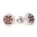 14K Chocolate & White Diamond Cluster Earrings