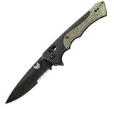 Rukus, Black G-10 and OD Green Micarta, Black Blade, Clip