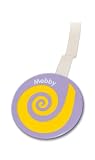 Mebby Soother Holder Clips with Fastening (Yellow and Purple, 0-18 Months, Pack of 2)