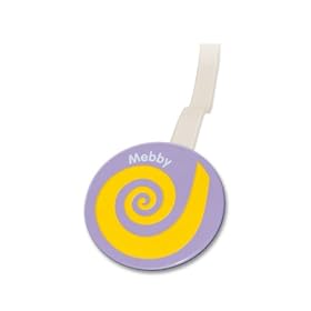 Mebby Soother Holder Clips with Fastening (Yellow and Purple, 0-18 Months, Pack of 2)