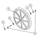E & J Rear Wheel with Integral Handrim for Vista IC Wheelchairs