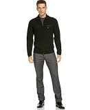 Kenneth Cole - Kenneth Cole Zip Front Mock Turtleneck Sweater & Straight Leg Grey Wash Jean