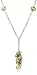 Sterling Silver "Y" Necklace w/ Citrine, Peridot & 4-10mm Celery Green Dyed Freshwater Cultured Pearls