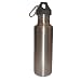 Silver 27oz Wide Mouth Stainless Steel Reusable Water Bottle w/ Hiking Clip
