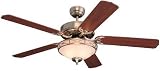 Monte Carlo 5HS52BS Homeowner's Select Brushed Steel Builder Ceiling Fan 52 Blade Span