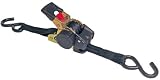 Erickson 34415 Pro Series Black Retractable Ratcheting Tie-Down Strap (Pack of 2, 1" x 10)