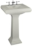 Kohler K-2238-4-95 Memoirs pedestal lavatory with 4 centers, Ice Grey