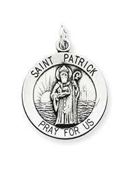 Sterling Silver Antiqued Saint Patrick Medal
