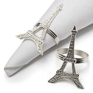 Napkin Rings, Eiffel Tower Design - Set of 4 by 