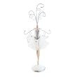 Ballerina On Pointe Jewelry Stand White 10 Inches