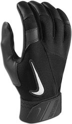 Nike GB0302 Diamond Elite Edge Batting Gloves - Adult - Black/Black