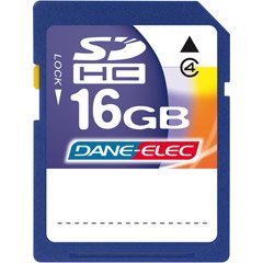 Dane-Elec 16 GB Class 4 SDHC Flash Memory Card DA-SD-16GB-R