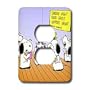 Londons Times Funny Medicine Cartoons - Snoopy At Good Grief Counseling - Light Switch Covers - 2 plug outlet cover