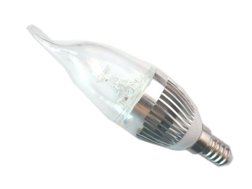 LENBO Dimmable 3W LED Candle light Warm White E27 Bulb Lights Silver Case AC85V-265V LC16 On Sale