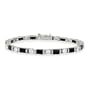 Sterling Silver Genuine Sapphire & CZ Tennis Bracelet