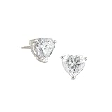 Sterling Silver Cubic Zirconia Heart Stud Earrings By Crislu