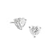 Jewelry : Sterling Silver Cubic Zirconia Heart Stud Earrings By Crislu