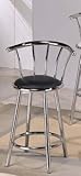 Set of 2 29"H Metal Swivel Bar Stools in Black Finish