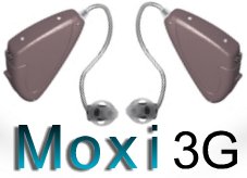 2 Unitron Moxi 20 Hearing Aids (Taupe color)