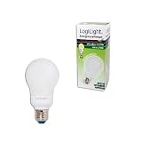 LogiLight Energiesparlampe E27 Birnenform 11 Watt, warmwei&szlig;