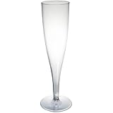 Party Essentials N5124 Hard Plastic 1-Piece Champagne Flute Box Set, 5-Ounce Capacity, Clear (Case of 48)