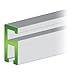Woodhaven 4024 Double Track Solid Dual T-Slot Extruded Anodized Aluminum T-Track 24