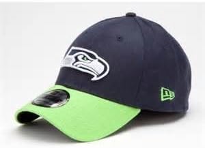 Mens Seattle Seahawks New Era College Navy Thanksgiving Fan 39THIRTY Flex Hat (S/M)