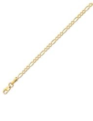 14k Solid Yellow Gold Figaro Chain Necklace 18" 2.8mm