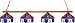 NCAA Kansas Jayhawks 4-Light Executive Game Table Lamp