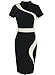 VfEmage Womens Vintage Contrast Colorblock Slim Casual Party Pencil Dress