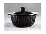 Reco Covered Soup Bowls, Set of 4, Black