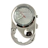 Jewel Clip, Silver Textured Dial, Stainless Case