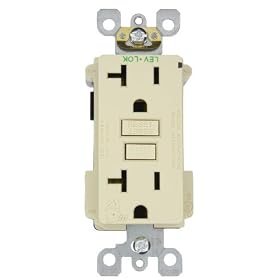 Leviton M7899-I 20 Amp, 125 Volt, Lev-Lok, SmartLockPRO, GFCI Receptacle, Commercial Grade, Ivory: Home Improvement