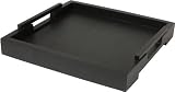 Black Wood Ottoman Tray Black Wood Ottoman Tray