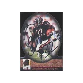 Jamal Anderson, Atlanta Falcons, 1997 Score Board Pro Line Die Cut Autographed Card