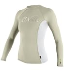 O'Neill Women's Skins RG8 Long Sleeve Crew (Bone/White)