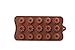 Cherion Silicone Pumpkin Shaped Candy Mold,15-Cavity Mini Silicone Fancy Jelly, Muffin, Coffee Cake and Chocolate Mold