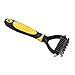 MIU COLOR Professional Pet Grooming Undercoat Rake Comb, Dematting Tool, 11 Teeth Wide (Yellow)