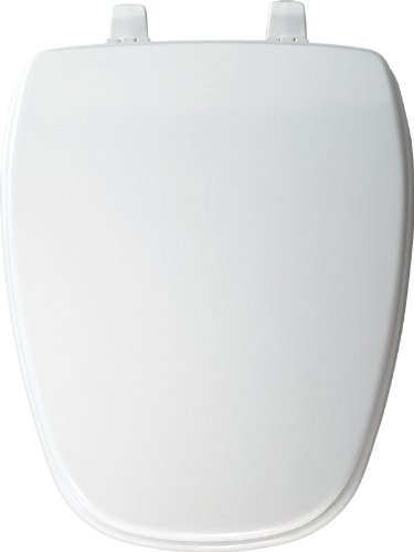 Bemis 1240215000 Eljer Emblem Molded Wood Elongated Toilet Seat, White