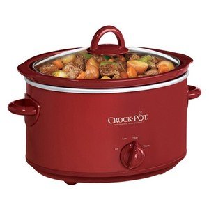 Crock Pot Oval 4 Qt Crock Pot-Red by Crock Pot