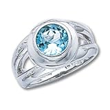 Sterling Silver Blue Topaz Ring