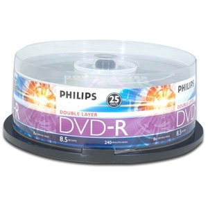 Electronics: PHILIPS DM8S8B25F/17 25 Pack 8X DVD R DL, Double Layer
