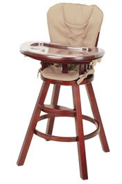 Classic Wood High Chair - Cappucino