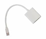 J-Tech Digital High Quality Mini DisplayPort to DVI Adapter (female) Cable for Apple Macbook, Macbook Pro, iMac, Macbook Air, Mac Mini Laptop